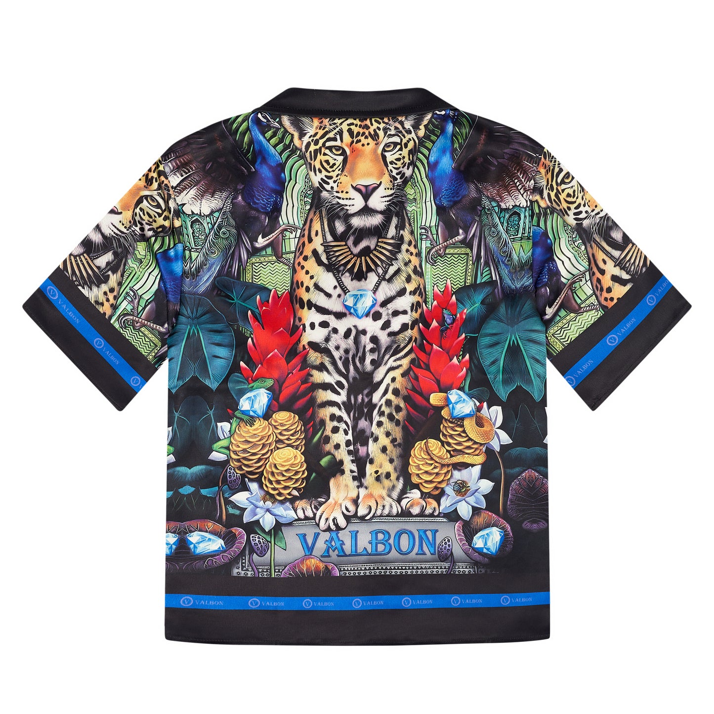 Leopard Print Summer Shirt in Black