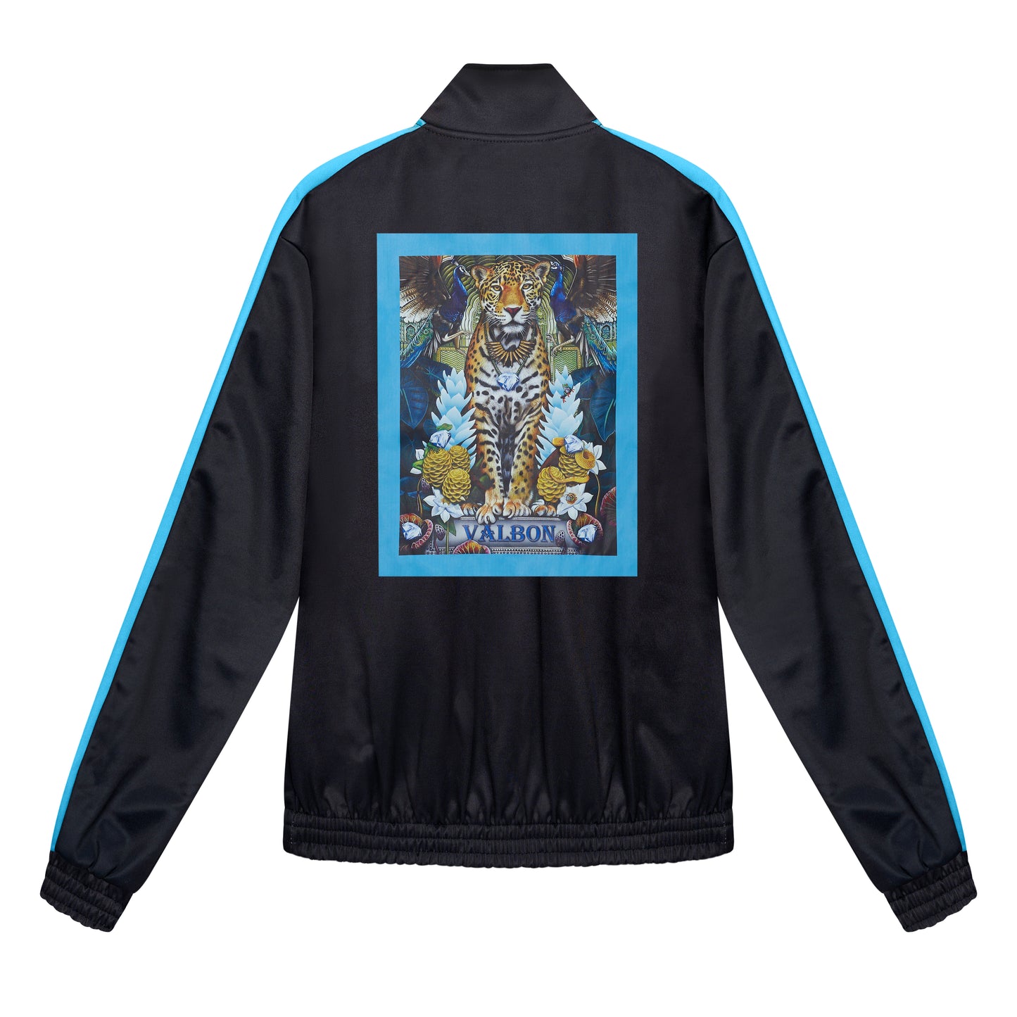Classic Rubber Stamp Leopard Print Jacket in Blue & Black